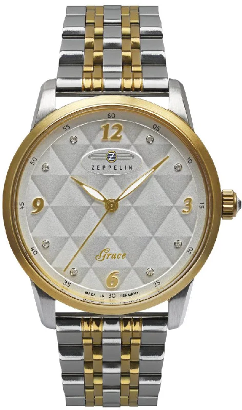 women's mechanical watches with BGW9 SuperLuminova design -Zeppelin Grace Ladies Bracelet