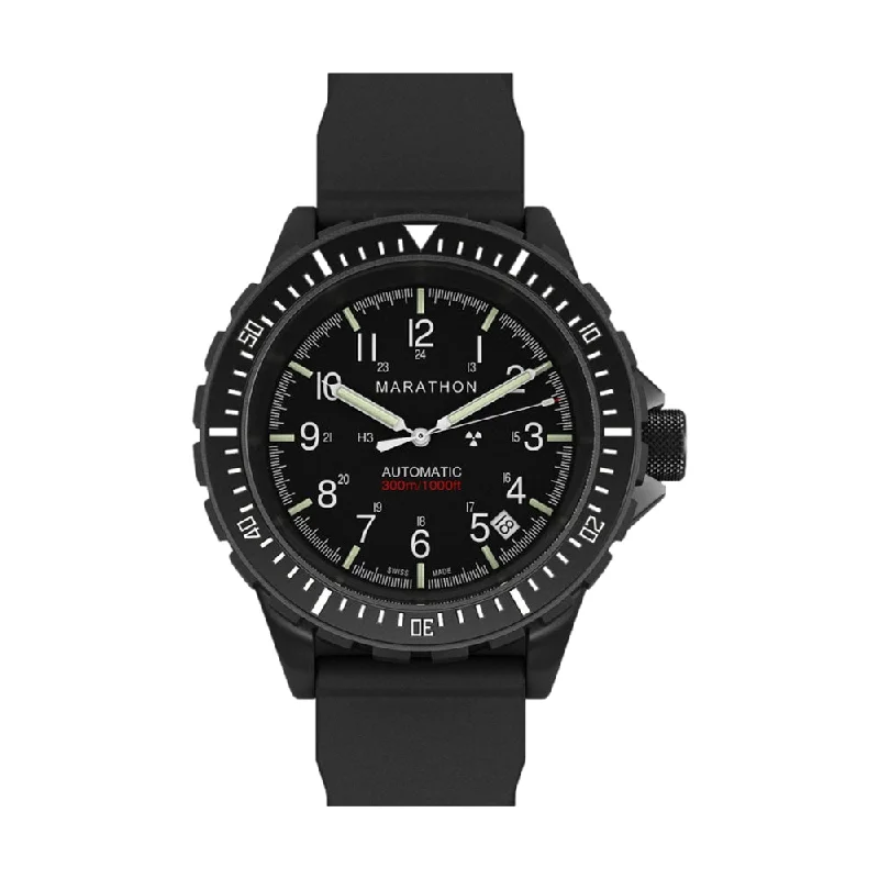 men's field watches with Japanese SuperLuminova style design -Search & Rescue Diver's Automatic (GSAR)- Anthracite Black - 41mm