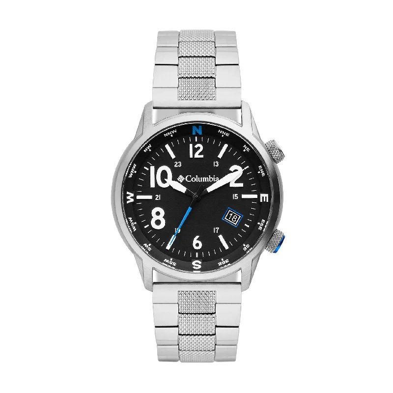 Unisex Eco-Drive Style Watches-Columbia Black Outbacker Watch CSC01-005