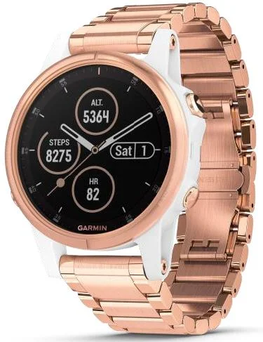 women's mechanical watches with sophisticated design -Garmin Watch Fenix 5S Plus Sapphire Rose Gold Band