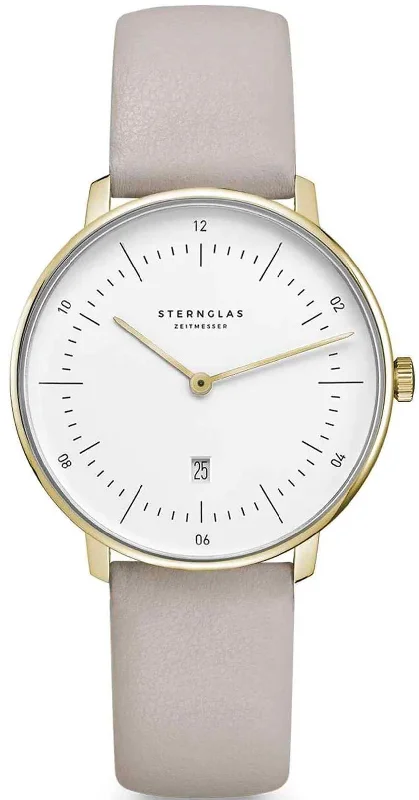 women's mechanical watches with month display function -Sternglas Naos XS