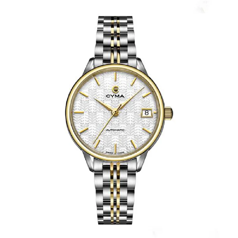 women's mechanical watches with Japanese SuperLuminova design -CYMA CLASSIC W02-00798-001 AUTOMATIC STAINLESS STEEL TWO-TONE WOMEN WATCH women's mechanical watches with Japanese SuperLuminova design -CYMA CLASSIC W02-00798-001 AUTOMATIC STAINLESS STEEL TWO-TONE WOMEN WATCH