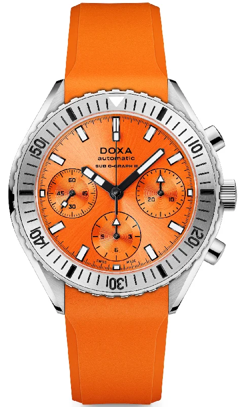 men's mechanical watches with glow-in-the-dark design -Doxa Sub 200 C-Graph II Professional Rubber