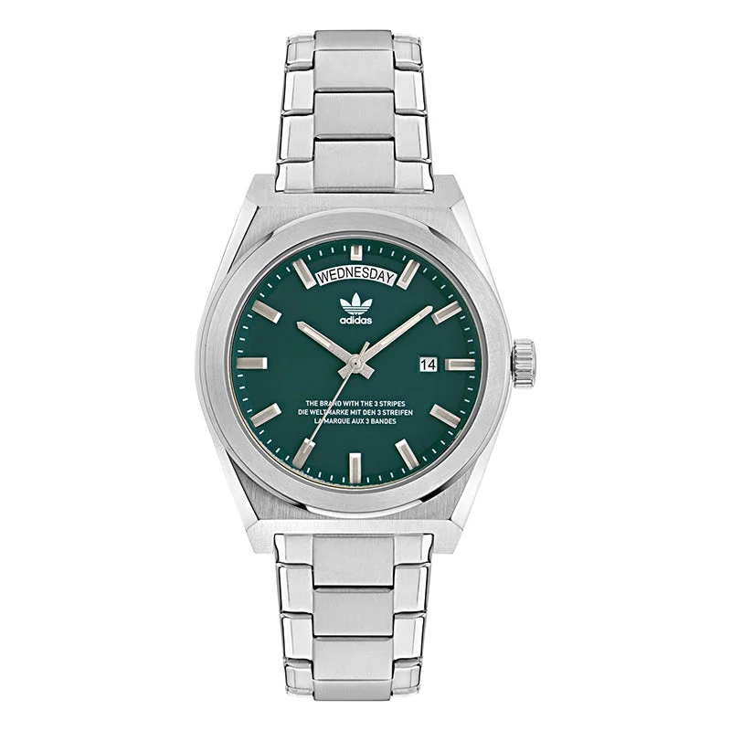 Unisex Christmas Gift Style Watches-Adidas Originals Code Five Unisex Green Watch AOSY23540 Unisex Christmas Gift Style Watches-Adidas Originals Code Five Unisex Green Watch AOSY23540