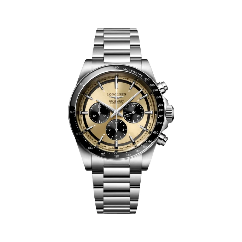 men's digital watches with timer display -Conquest Automatic Chronograph 42mm Brown Dial men's digital watches with timer display -Conquest Automatic Chronograph 42mm Brown Dial