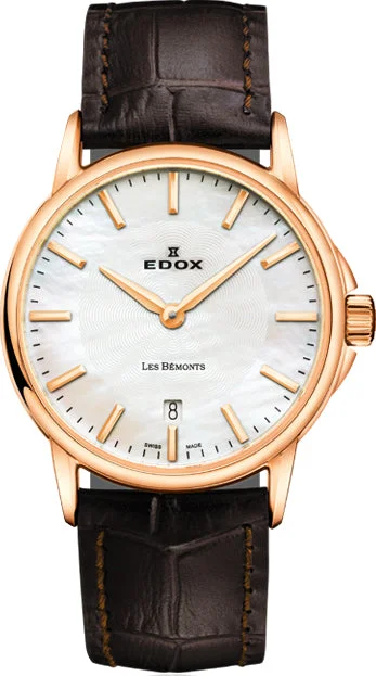 women's mechanical watches with luminescent display function -Edox Watch Les Bemonts