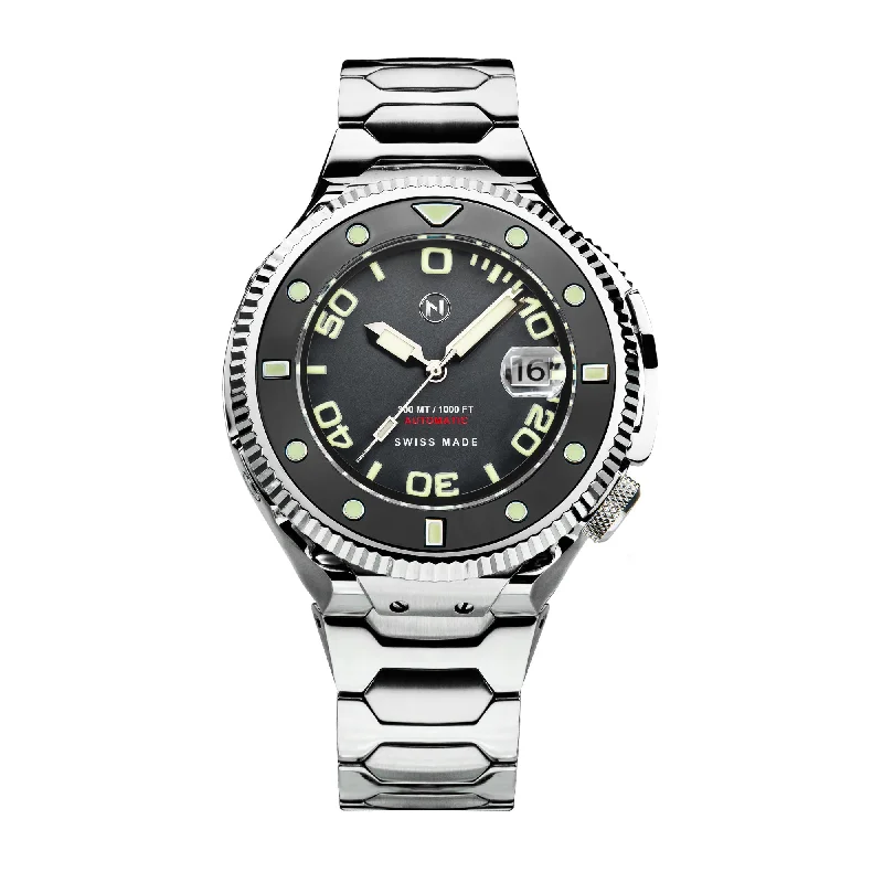 best-rated men's skeletonized watches with unique style -Nove Atlantean II Swiss Automatic N001-07 Slate