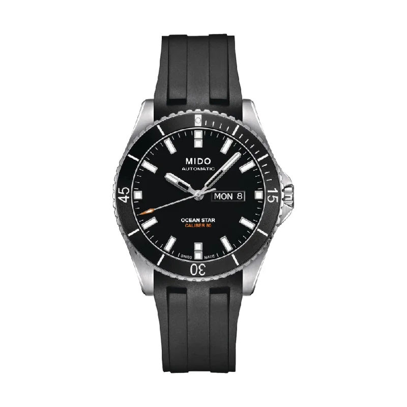 men's chronograph watches with leap year design -Ocean Star Captain Black Rubber Strap men's chronograph watches with leap year design -Ocean Star Captain Black Rubber Strap
