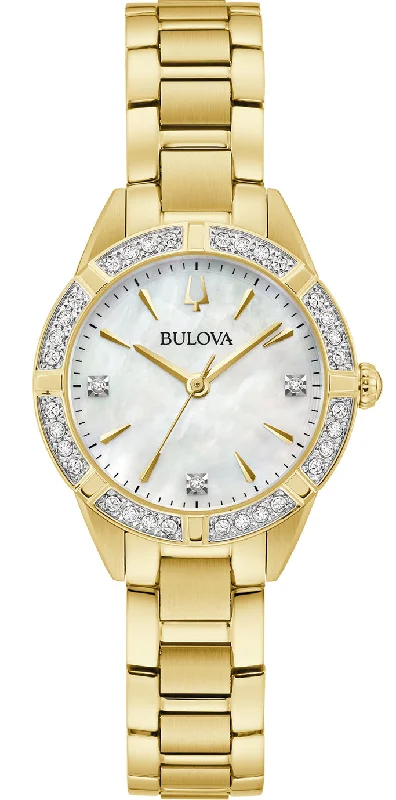 women's Bulova date magnifier watches -Bulova Sutton Ladies