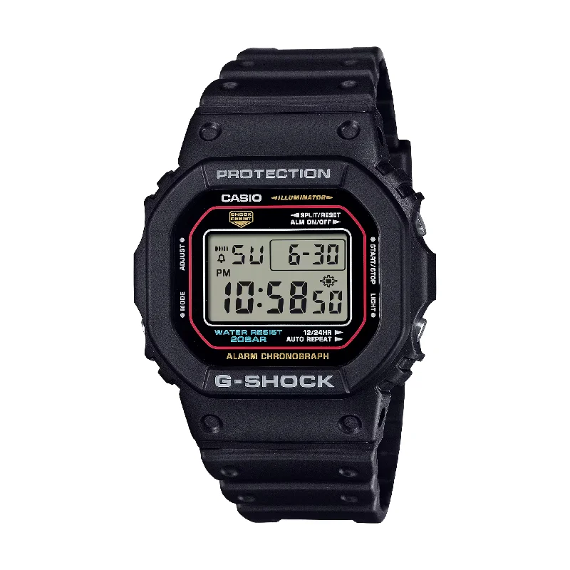 men's Cartier quartz design watches -CASIO G-SHOCK DW-5600RL-1DR STANDARD DIGITAL BLACK WATCH