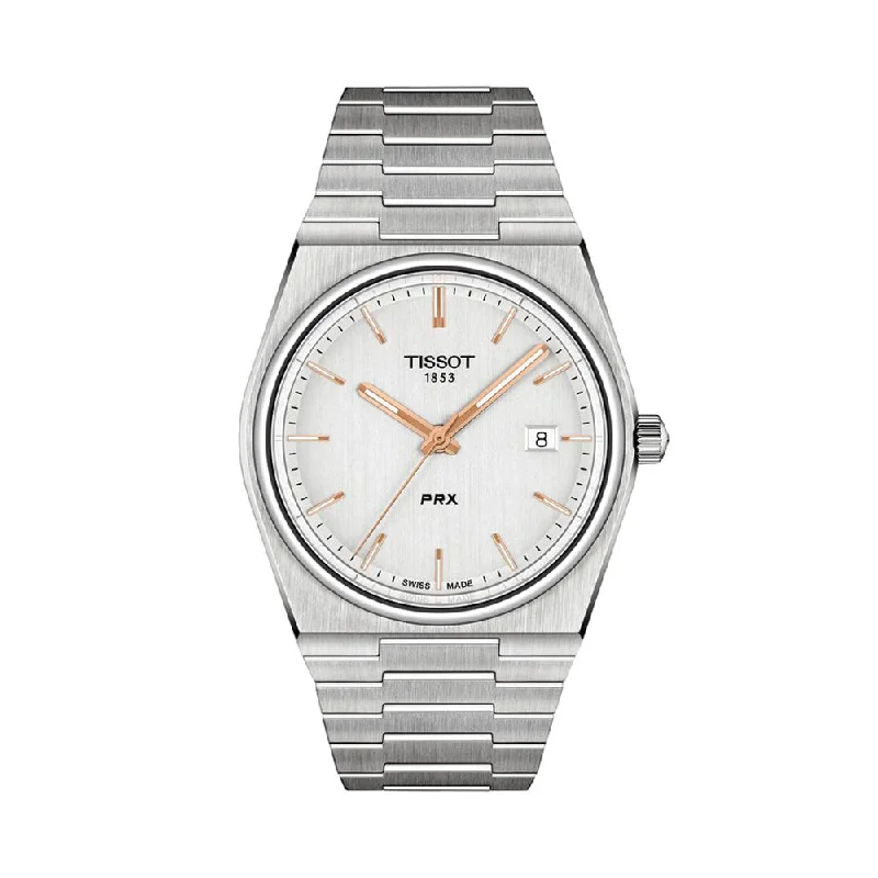 men's digital watches with shock-resistant style design -PRX Quartz 40mm - Silver on Bracelet