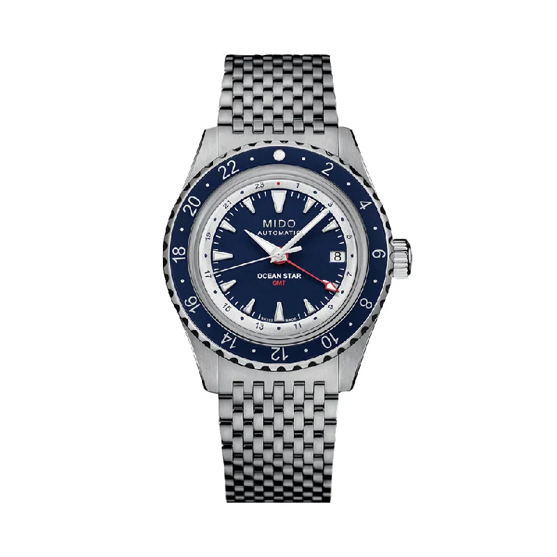 men's chronograph watches for cyclists -Ocean Star "Shark Tooth" Special Edition GMT - Blue on Bracelet men's chronograph watches for cyclists -Ocean Star "Shark Tooth" Special Edition GMT - Blue on Bracelet