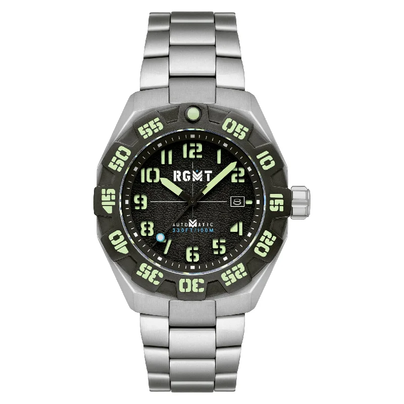 men's field watches with scratch-resistant style design -RGMT Field Master Automatic Midnight Black men's field watches with scratch-resistant style design -RGMT Field Master Automatic Midnight Black