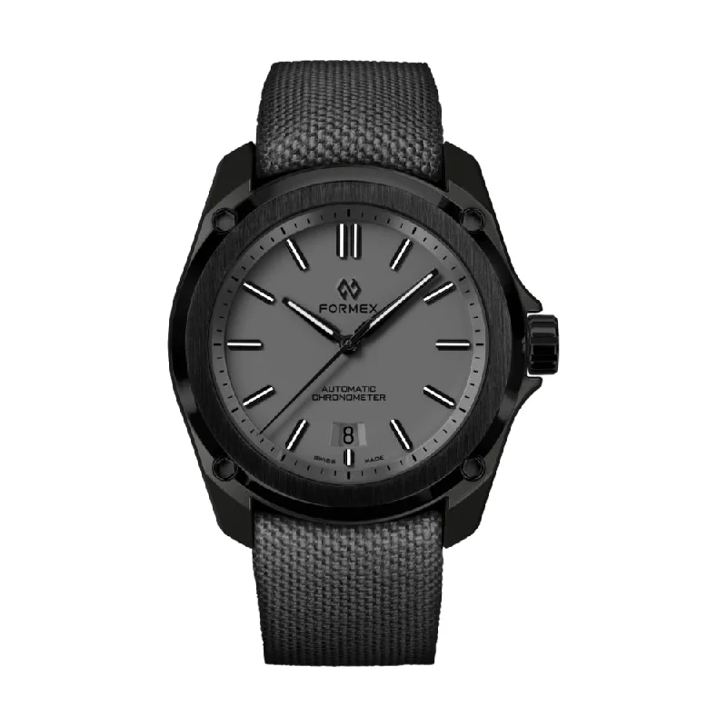 men's pilot watches with flat design -Essence Leggera Automatic Chronometer Cool Grey 43mm