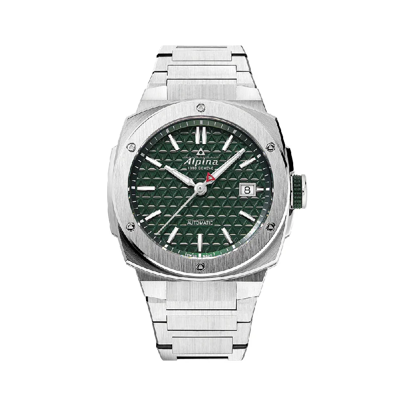 men's field watches with custom engraving style design -Alpiner Extreme Automatic 39mm - Green men's field watches with custom engraving style design -Alpiner Extreme Automatic 39mm - Green