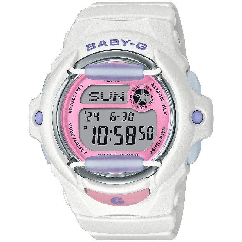 men's skeletonized watch with modern movement -G-Shock Baby-G BG169 Playful Beach White