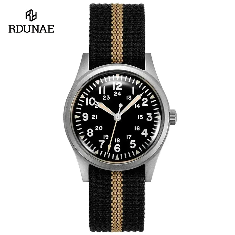 men's pilot watches with canvas straps -Rdunae RA03 Retro Khaki Field Quartz Watch men's pilot watches with canvas straps -Rdunae RA03 Retro Khaki Field Quartz Watch