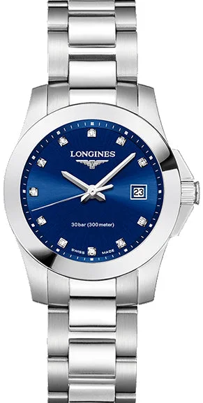 women's Longines with hand-wound display function -Longines Conquest Ladies
