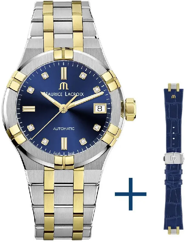 Gold-tone women's Maurice Lacroix watches -Maurice Lacroix Watch Aikon Automatic 35mm Strap Set Gold-tone women's Maurice Lacroix watches -Maurice Lacroix Watch Aikon Automatic 35mm Strap Set