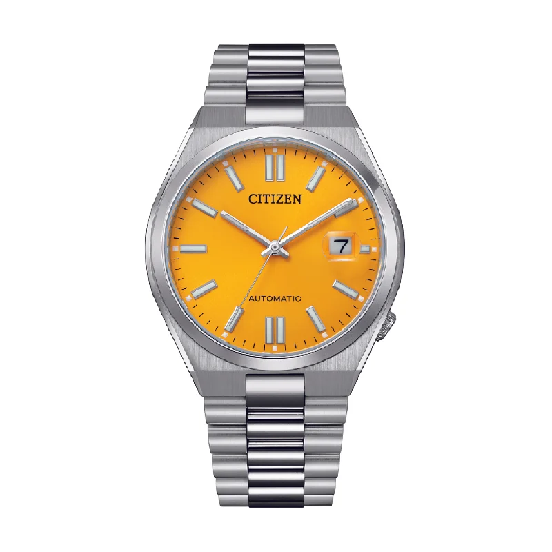 men's mechanical watches with leather style straps -CITIZEN NJ0150-81Z MECHANICAL MEN WATCH