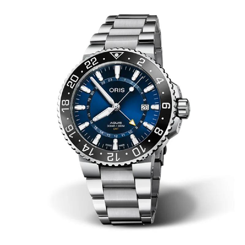 men's mechanical watches with limited edition design -ORIS AQUIS DATE 798 7754 4135-07 8 24 05PEB MECHANICAL MEN WATCH