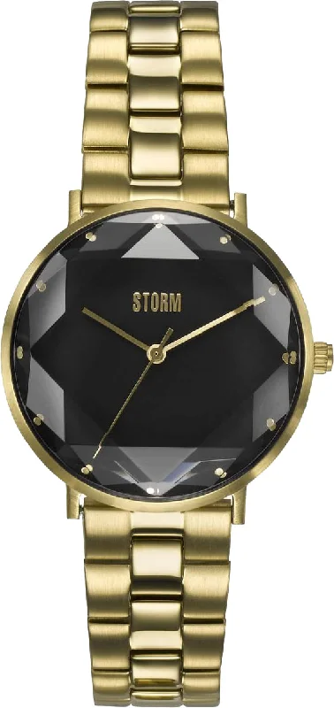 women's Storm perpetual calendar watches -Storm Watch Elexi Gold Black