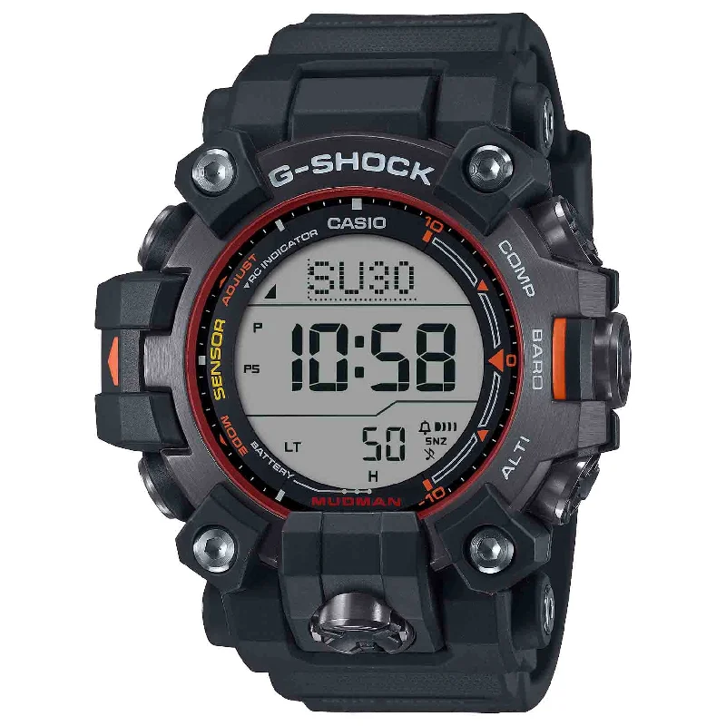 men's skeletonized chronograph watches -G-Shock GW9500 Mudmaster Master of G Digital Black