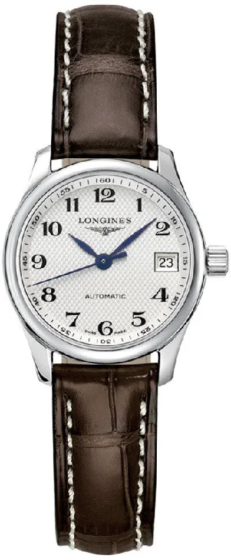 women's Longines with leather straps -Longines Watch Master Collection Ladies
