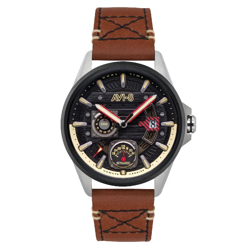 men's pilot watches with corrosion-resistant style design -AVI-8 Hawker Harrier Farley Multifunction Terrain
