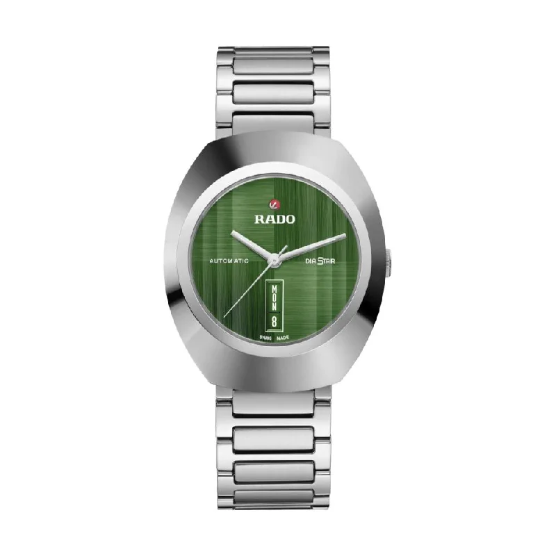 men's field watches with LED light design -DiaStar Original Green Dial