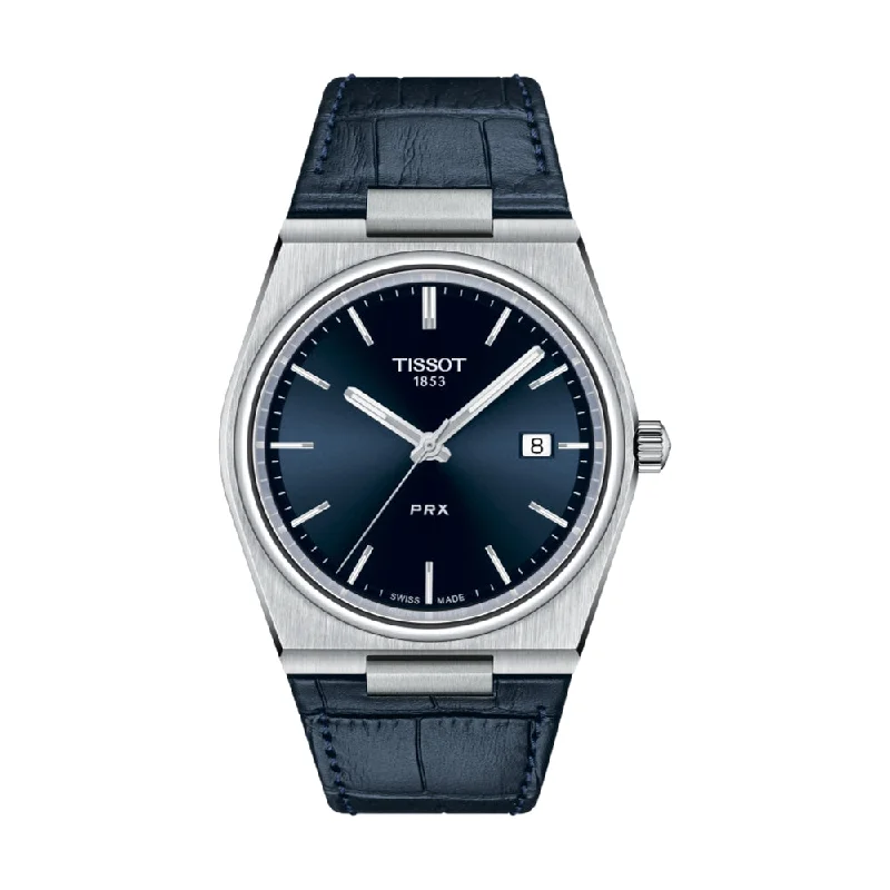 men's automatic GMT watches -PRX Quartz 40 mm Blue Dial on Strap