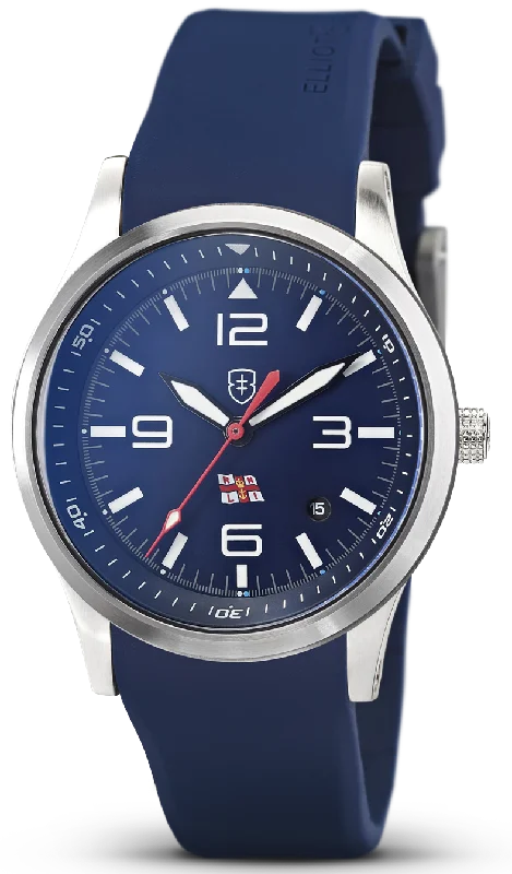 women's mechanical watches with concave design -Elliot Brown Watch Kimmeridge RNLI Special Edition