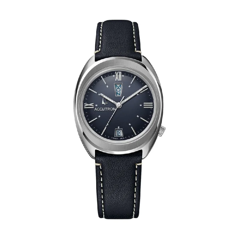 men's chronograph watches with flat design -Legacy Automatic Blue Leather Strap Limited Edition men's chronograph watches with flat design -Legacy Automatic Blue Leather Strap Limited Edition