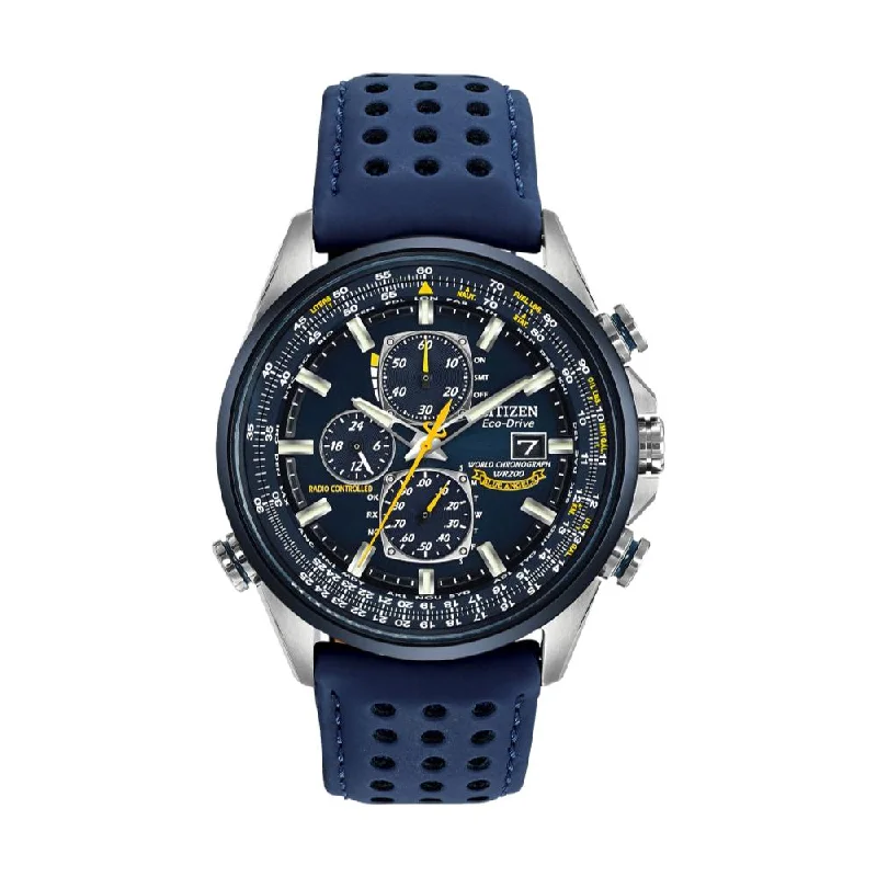 men's digital watches with collector's edition style design -World Chronograph A-T Blue Angels