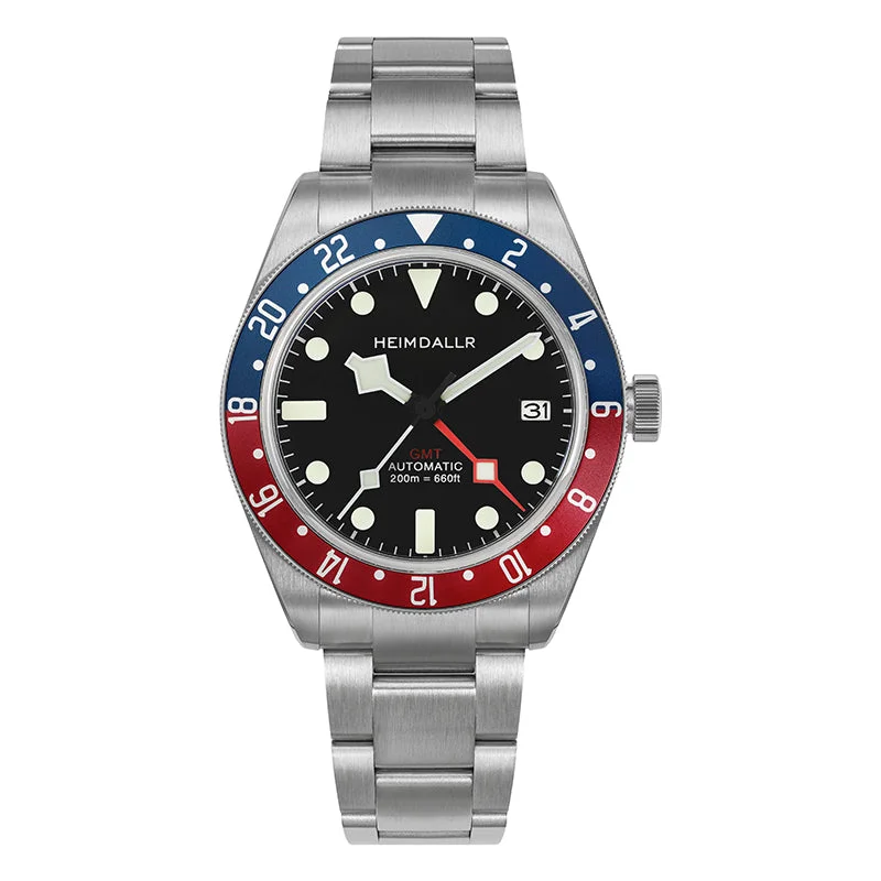 men's GMT watches with compass function -Heimdallr NH34 BB58 GMT Diver Watch