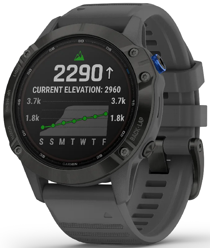 Mens Smart Watch Instruction-Garmin Watch Fenix 6 Pro Solar Black With Slate Grey Band D
