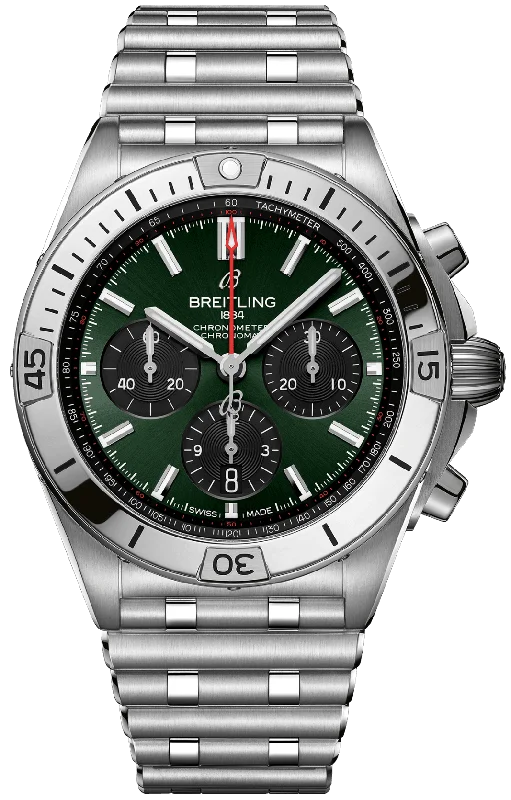 men's mechanical watches for sailing enthusiasts -Breitling Chronomat B01 42 Green men's mechanical watches for sailing enthusiasts -Breitling Chronomat B01 42 Green