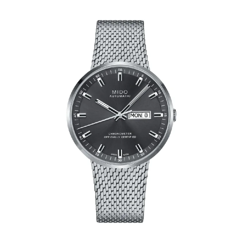 men's pilot watches with interchangeable straps -Commander Icône Anthracite