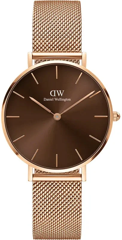 women's mechanical watches with domed design -Daniel Wellington Watch Petite Amber 32 Brown
