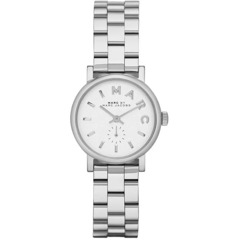 Men's Vintage Dress Watches-Marc Jacobs MBM3246 Ladies Mini Baker Silver Watch