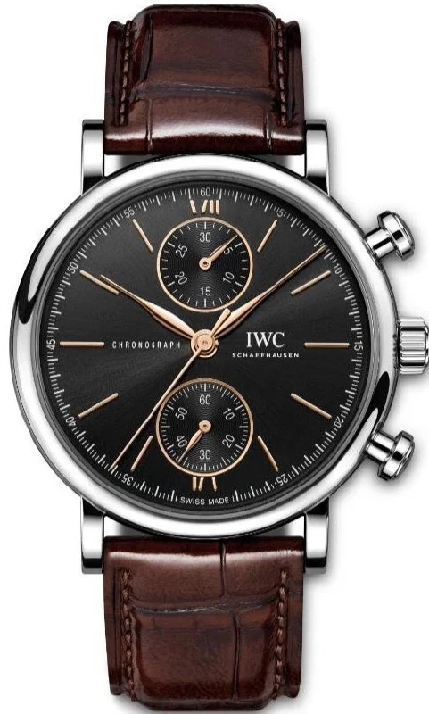 men's chronograph watches with Swiss SuperLuminova design -IWC Ex-Display Portofino Chronograph 39 men's chronograph watches with Swiss SuperLuminova design -IWC Ex-Display Portofino Chronograph 39