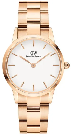 women's mechanical watches with moon phase display function -Daniel Wellington Watch Iconic Link White 28mm