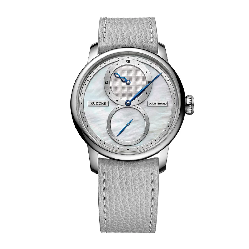 men's digital watches with triple time zone style design -Louis Erard x KUDOKE Le Régulateur 42mm - MOP men's digital watches with triple time zone style design -Louis Erard x KUDOKE Le Régulateur 42mm - MOP