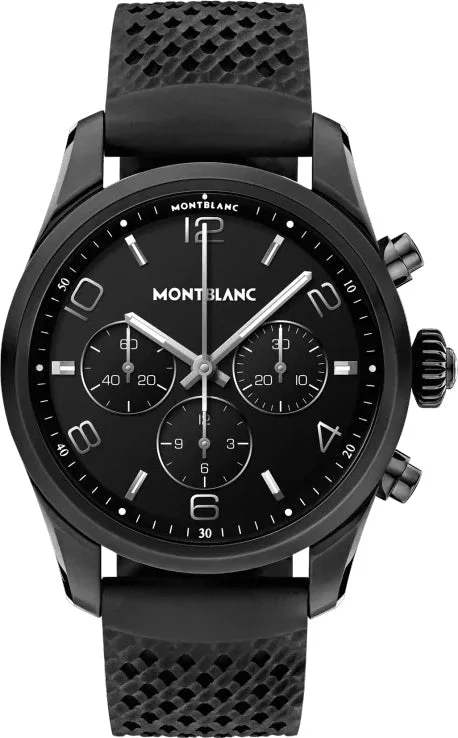 Mens Smart Watches Best Brands-Montblanc Watch Summit 2+ Black Steel Smartwatch D