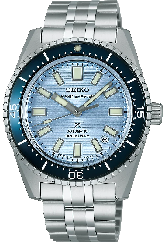 men's dive watches with logo engraving -Seiko Prospex Clearwater Blue Marinemaster 1965 Reinterpretation Diver