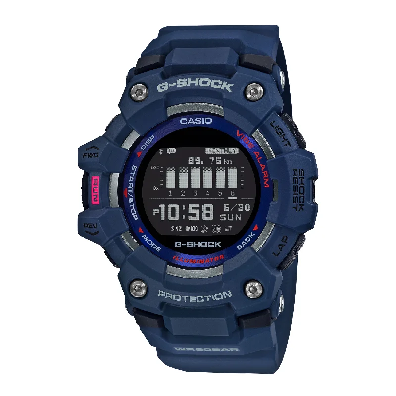 men's Cartier concave design watches -CASIO G-SHOCK GBD-100-2DR SPORTS BLUE WATCH