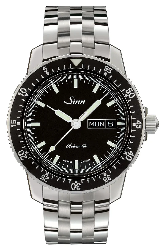 men's mechanical watches with concave design -Sinn 104 St Sa I Fine Link Bracelet