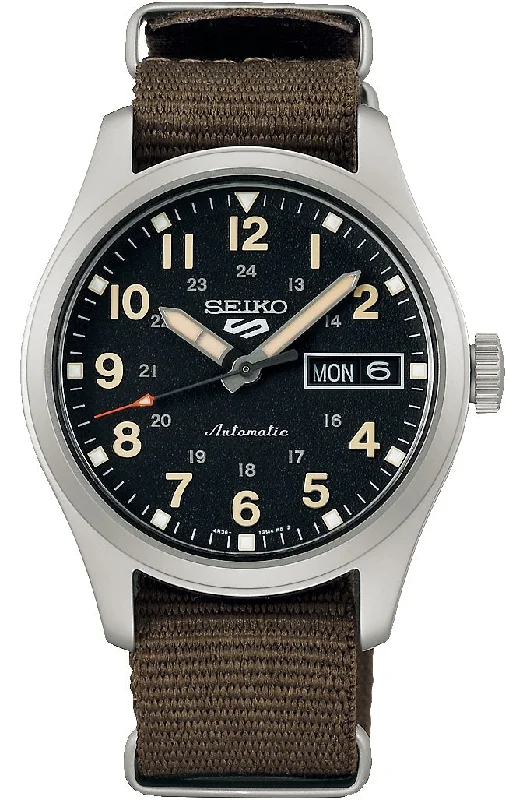 men's Seiko chronograph watches -Seiko 5 Sports Green Zone Midfield