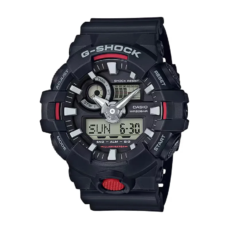 men's digital watches with tritium display -CASIO G-SHOCK GA-700-1ADR STANDARD ANALOG-DIGITAL BLACK WATCH men's digital watches with tritium display -CASIO G-SHOCK GA-700-1ADR STANDARD ANALOG-DIGITAL BLACK WATCH