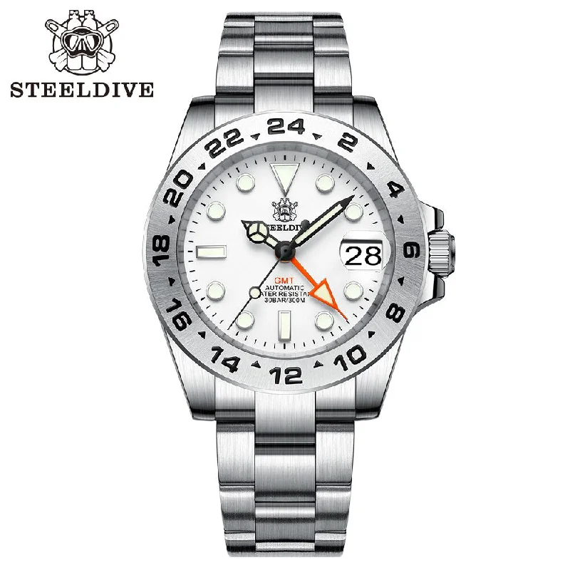 men's dive watches for fishing -Steeldive SD1992 NH34 GMT Automatic Watch